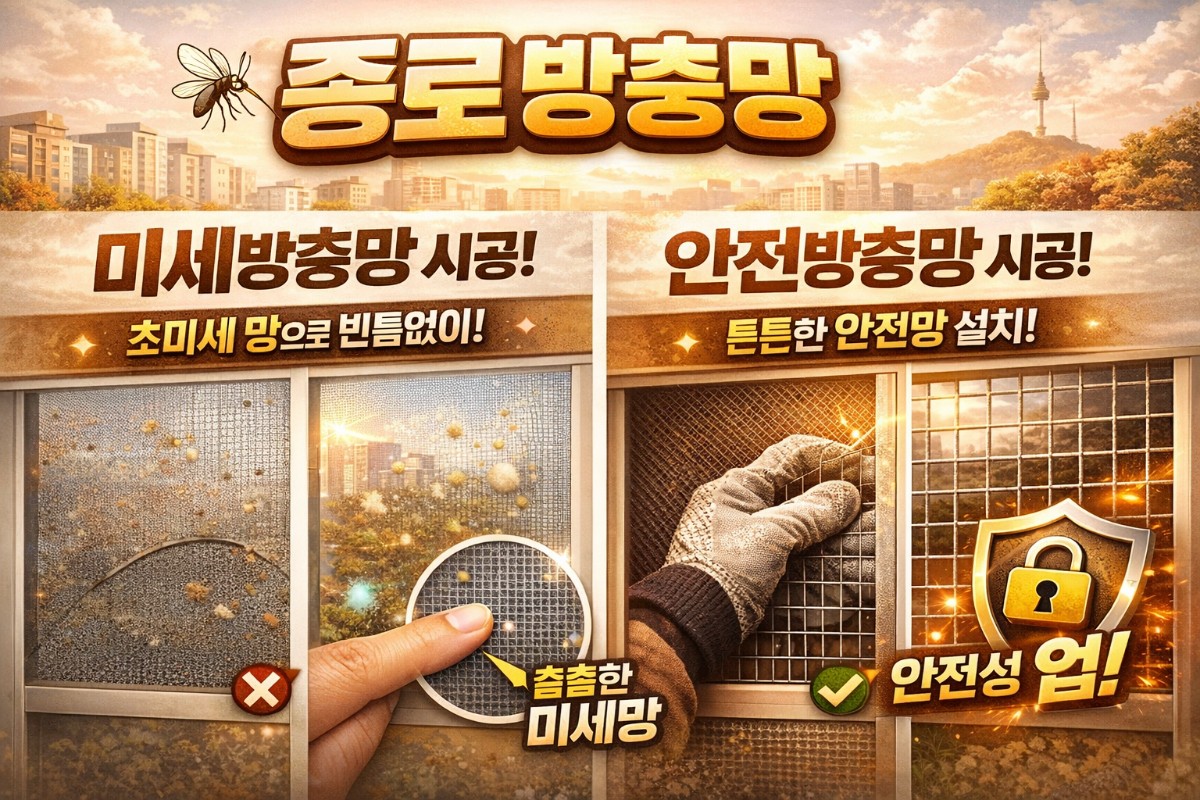 종로방충망은 언제나 열려있습니다