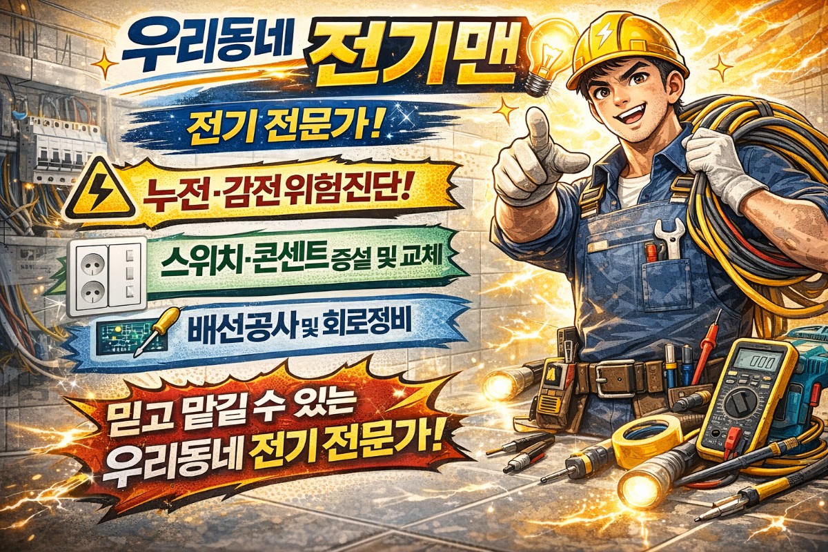 우리동네 전기는 내가지킨다 전기맨!!!!!